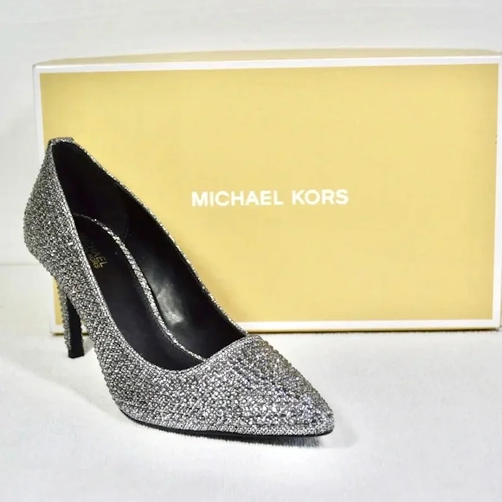 🆕🏷️Michael Kors Dorothy Flex Glitter Chain Mesh Pump